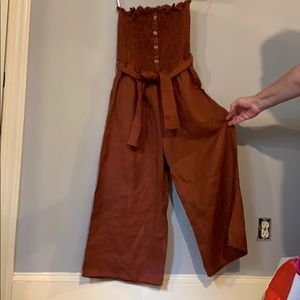 Burnt orange jumpsuit/romper